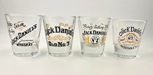 4er Set Sammlerstück Jack Daniels Glas Schnapsgläser alt Nr. 7 Whiskys - Bild 1 von 5