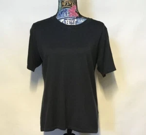 Jennifer Tyler Navy Annie 100% Pima Cotton Solid Crew Top NWT $295 SZ Large - Picture 1 of 5