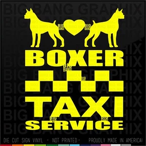 Funny Boxer Mom Dad Decal Sticker Multi Boxer Family Fur Child Baby LOVE MY DOG - Picture 1 of 4