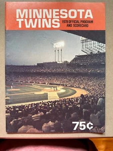 Minnesota Twins 1978 baseball program autographed by Tony Oliva. Very good cond - Picture 1 of 4