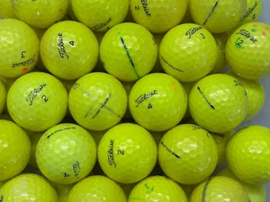 TITLEIST NXT TOUR S YELLOW GOLF BALLS GRADE B / GRADE 2 LAKE BALLS 50 BALL PACK - Picture 1 of 6