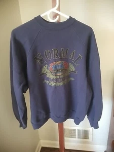 Vintage Crewneck Sweatshirt Normal Illinois IL Size XL Blue #5 - Picture 1 of 3