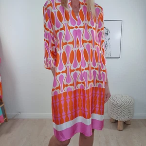 Schlupf Kleid Color Bomb mit Taschen- Pink s m l xl 36 38 40 42 - Bild 1 von 3