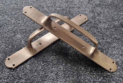 Antique Brass Large Door Pull Handles (Reclaimed, Architectural, Salvage) Cover