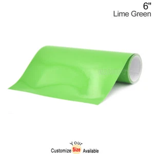 6" x 78" DIY Lime Green Racing Stripes Line Car Hood Vinyl Sticker Body Decals - Picture 1 of 8