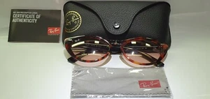 RAY BAN RB 4314-N NINA KRAVITZ 1249/UO SUNGLASSES HAVANA RED VIOLET ORIGINAL!!! - Foto 1 di 9