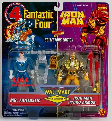 Toy Biz Marvel Action Hour 沃尔玛 2 件装 神奇先生和钢铁侠 MOC 1995 — 第 1/4 张图片