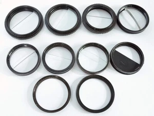 10x Split Field Lens Filters, Half Frame Adapter, Step Up Rings 49-52mm 49-54mm - Picture 1 of 7