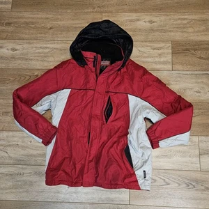 Northern Exposure Outdoor Wear Winter Coat Jacket Red & White Mens Size Mediums - Picture 1 of 11