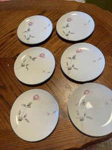 Vintage Style House Fine China Dawn Rose Pattern - Bread & Butter Plate SET OF 6 - Picture 1 of 5