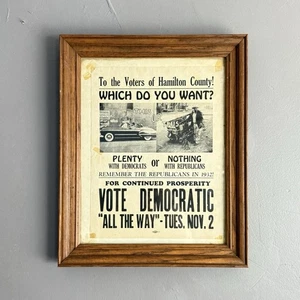 1948 Wahl Politische Breitseite Demokratische Partei Poster Hamilton Tennessee - Bild 1 von 10