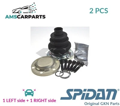 CV JOINT BOOT KIT PAIR REAR RIGHT LEFT WHEEL SIDE 26091 SPIDAN 2PCS NEW - Image 1 of 4