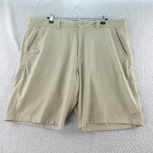 Hang Ten Mens Shorts 38 Casual Khaki Golf Flat Front Performance Stretch - Picture 1 of 7