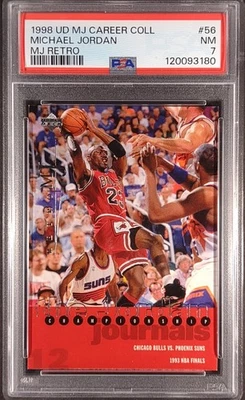 1998 UD Career Collection MICHAEL JORDAN #56 MJ Retro '97 PSA NM 7 HOF G.O.A.T. Foto 1 de 2