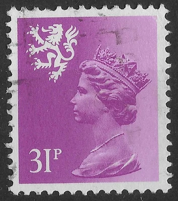 GB Escocia 1985 31p Machin SG551A Perf 14 Tipo II Fino Usado Cat£180 Foto 1 de 3