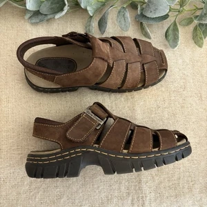 Bare Traps Sunfish Fischer Sandalen Damen 7,5 braun Leder klobige Sohle 90er - Bild 1 von 9