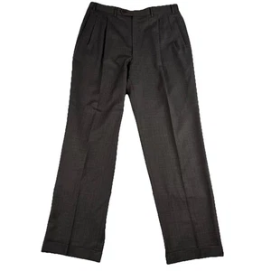 Canali Proposta Herren bräunlich grau kariert Anzughose passt 34*31 Wolle Super 120’s - Bild 1 von 11