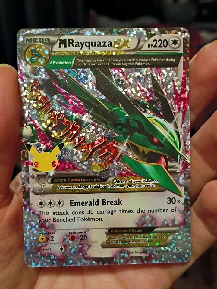 Pokémon M Rayquaza EX Celebrations Classic Collection Holo Ultra Card 76/108 - Image 1 of 3