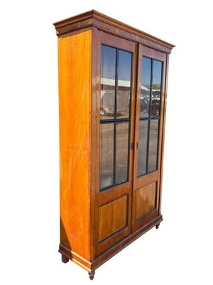 Antique Biedermeir Bookcase Display - Image 1 of 4