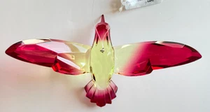 Ganz Crystal Expressions Acrylic Hummingbird Ornament Red w/Greenish Yellow 7" - Picture 1 of 4