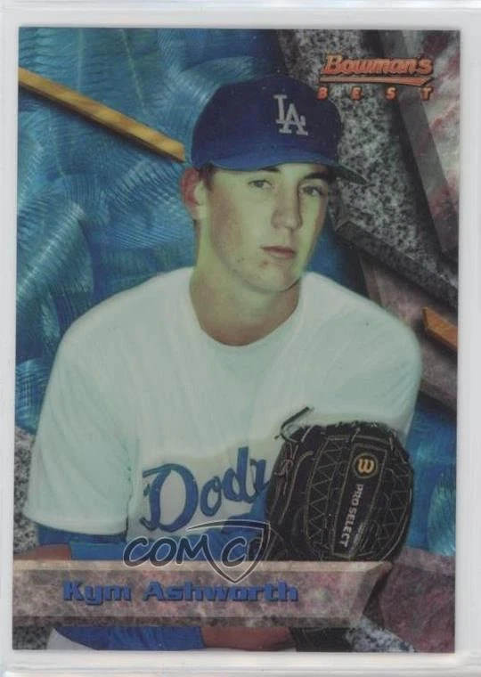 1994 Bowman's Best Blue Refractor Kym Ashworth #74 Rookie RC - Image 1 of 2