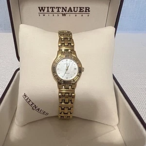 Ladies Wittnauer Gold Plated Stainless Steel White Dial Watch With ORIGINAL BOX! - Picture 1 of 15
