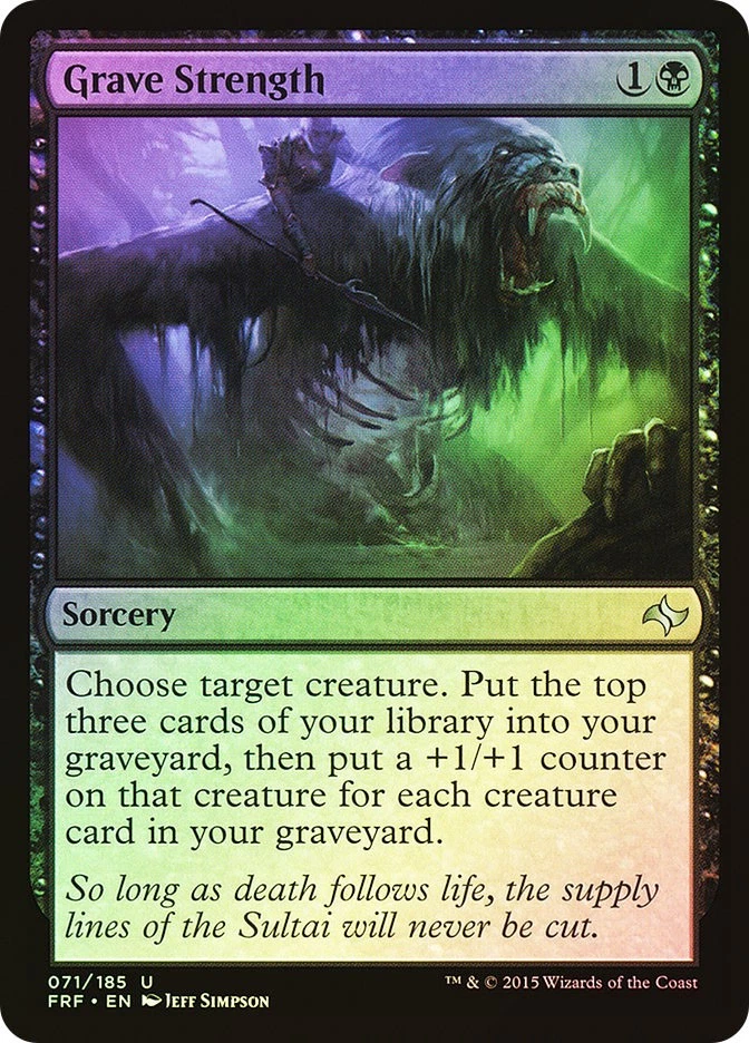 MTG FOIL Grave Strength  - Fate Reforged #071 - Image 1 of 1