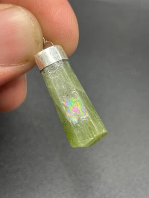 Natural Green peridot pendant 925 sterling silver Necklace pendant - Image 1 of 4