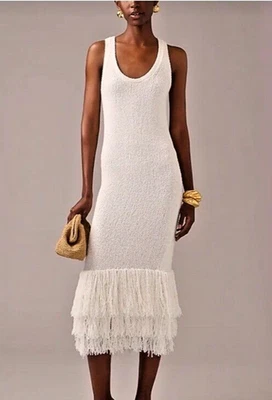 J.Crew Maxi Fringe Sweater knit Dress BY934 Size Small Sold Out- All Sizes - Image 1 of 4
