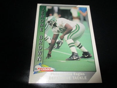 JEROME BROWN    (philadelphia eagles - DT)   1991 pacific card #383  mint - Image 1 of 2