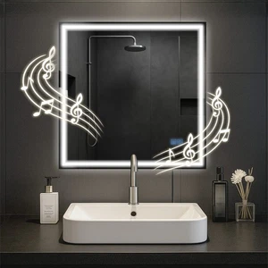 LED-Badspiegel Jaffrey mit Bluetooth, dimmbar, Anti-Beschlag und Touch-Bedienung - Bild 1 von 27