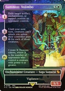 MAGIC FINAL FANTASY SUMMON: YOJIMBO (BORDERLESS FOIL) R 196 FIC MTG FCA TCG - Picture 1 of 1
