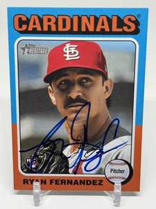 2024 Topps Heritage #702 Ryan Fernandez St. Louis Cardinals SIGNED - Picture 1 of 2