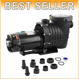 1.5HP Dual Voltage Self-Priming Pool Pump - 6600 GPH for Above/Inground Pools - Picture 1 of 11
