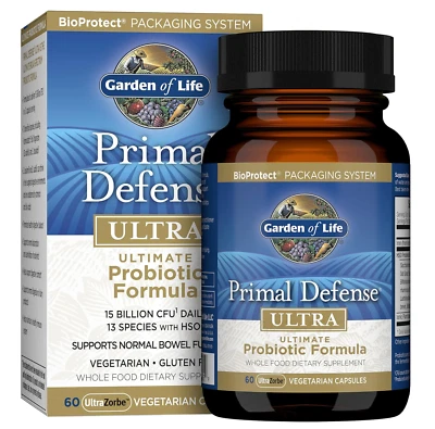 Primal Defense, Ultra, Fórmula Probiótica Definitiva, 60 UltraZorbe Vegetariana 2/26 Foto 1 de 2
