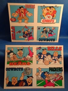 THE FLINTSTONES - 1993 CARDZ (2) NFL PANEL CARDS / SUPER BOWL & NATIONALS ! LQQK - Picture 1 of 4