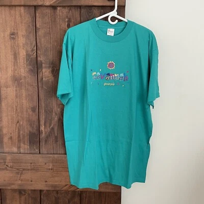 Винтажная футболка 90-х Desert Heat размер XL вышитая одинарный шов Savannah Georgia - Изображение 1 из 4