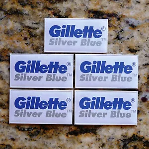 5 Gillette Silver Blue Double Edge Rasierklingen - Bild 1 von 1