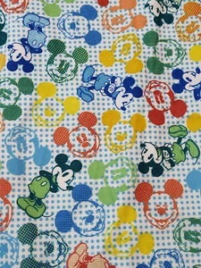 Nuevo de Lote Antiguo Mickey Mouse Color Splash Franela Tela Algodón Primavera Creativo BTHY - Imagen 1 de 4