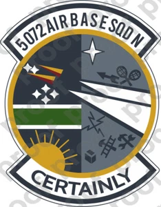 STICKER USAF 5072ND AIR BASE SQUADRON - Picture 1 of 1