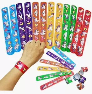 24x Schnapparmband Klatscharmband Armband Mitgebsel Jungen Mädchen Einhorn - Bild 1 von 7