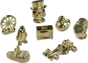 Monopoly Fichas Oro Juego Piezas x4 TV Rueda Pato Pingüino Coche Reloj Emoji - Imagen 1 de 1