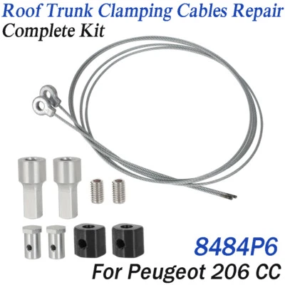 For Peugeot 206 CC Roof Trunk Luggage Clamping Cables Repair Kit #8484P6 - Image 1 of 4