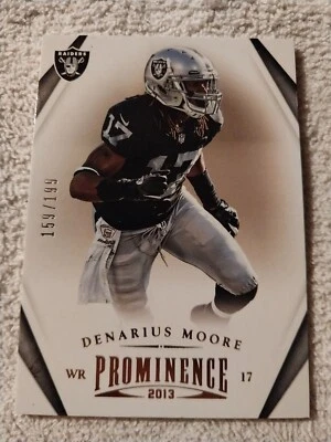 2013 DENARIUS MOORE PANINI PROMINENCE NFL CARD /199 RAIDERS #71 - Image 1 of 2