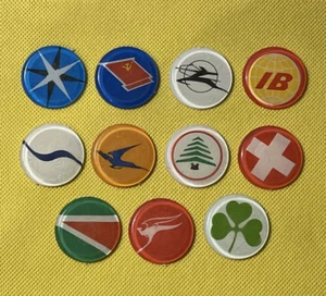 VINTAGE AIRLINE - 1970's DISCS (11) - 31 MM DIA - VGC - Picture 1 of 1