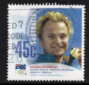 AUSTRALIA 2002 AUSTRALIAN GOLD MEDAL WINNERS WINTER OLYMPIC GAMES, STAMP  VFU - Picture 1 of 1