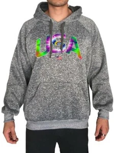 Nuevo con etiquetas Sudadera con Capucha Sudadera con Sudadera con Capucha Unisex Impreso Bandera Americana Divertida Hipster Tri Mezcla - Imagen 1 de 12