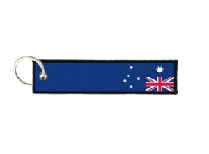 Keychain key ring tags fabric motorcycles car biker cute flag australia - Picture 1 of 1