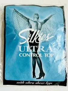 Vintage NIP Silkies Ultra Control Top Nylons Woman’s XX Large Honey Sheer Legs - Picture 1 of 6