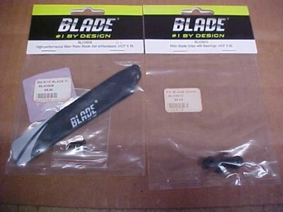 BLADE BLH3908 (HI-PERF. MAIN ROTOR BLADES) M& BLH3912 (BLADE GRIPS) : mCP X BL - Image 1 of 2